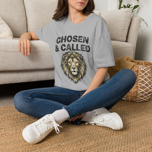 Chosen & Called Lion T-Shirt — Inspirational Christian Faith Tee