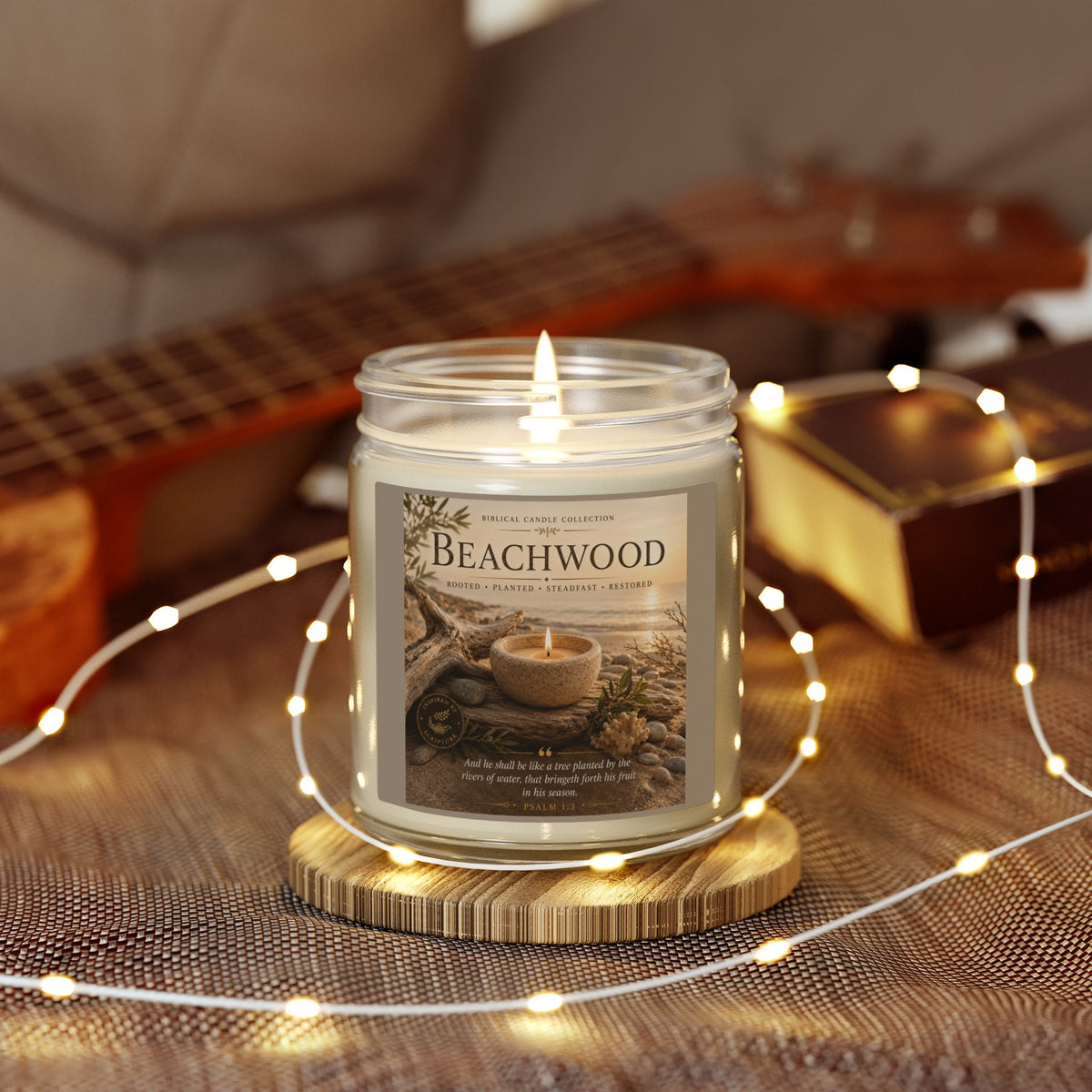 Beachwood Coconut Apricot Scented Candle (4oz, 9oz)