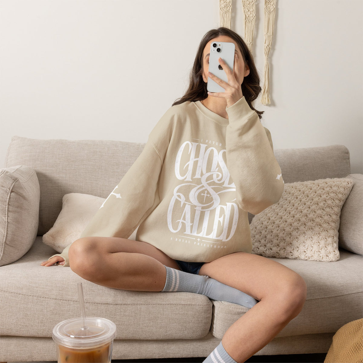 Chosen & Called Crewneck Sweatshirt — Christian Faith Apparel, 'A Royal Priesthood' Gospel Pullover