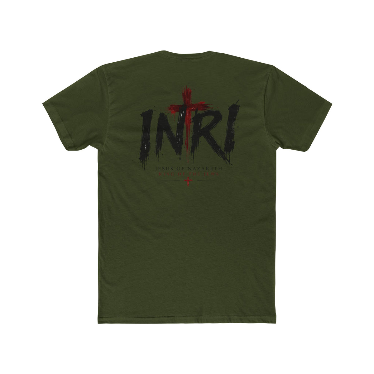 Lamb of God Tee — 'John 1:29' Religious Christian T-Shirt with INRI Cross Back