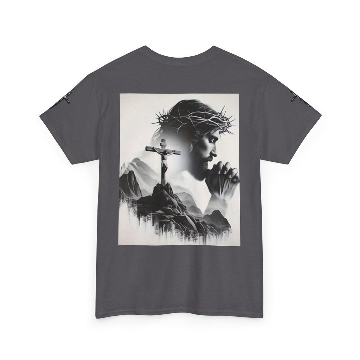 Christian Son & Heir T-Shirt — 'Adopted by Grace' Faith Tee with Jesus Prayer Design