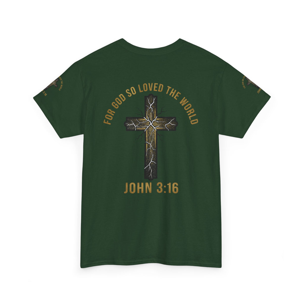 John 3:16 Cross T-Shirt — "For God So Loved the World" Christian Tee