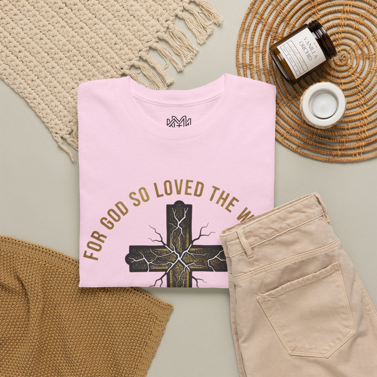 John 3:16 Cross T-Shirt — "For God So Loved the World" Christian Tee