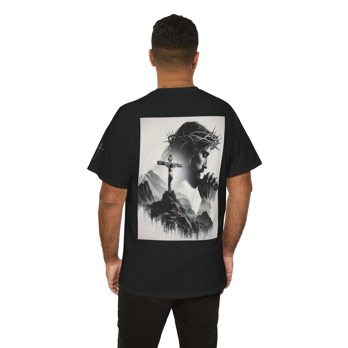 Christian Son & Heir T-Shirt — 'Adopted by Grace' Faith Tee with Jesus Prayer Design
