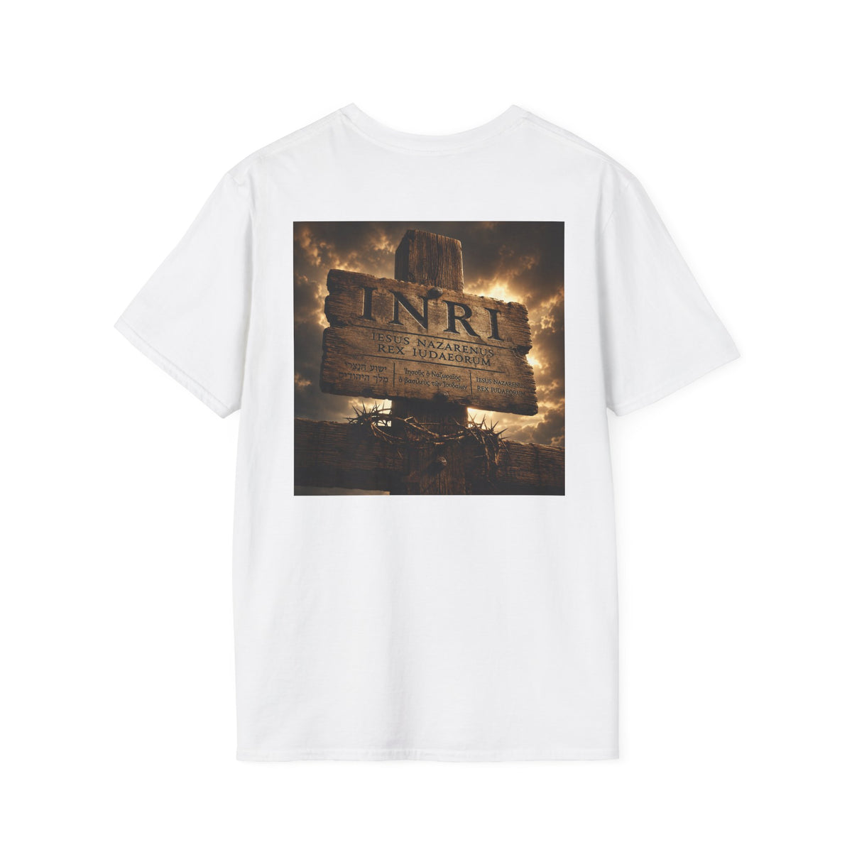Fiery Cross Christian T-Shirt — Glowing Resurrection Design