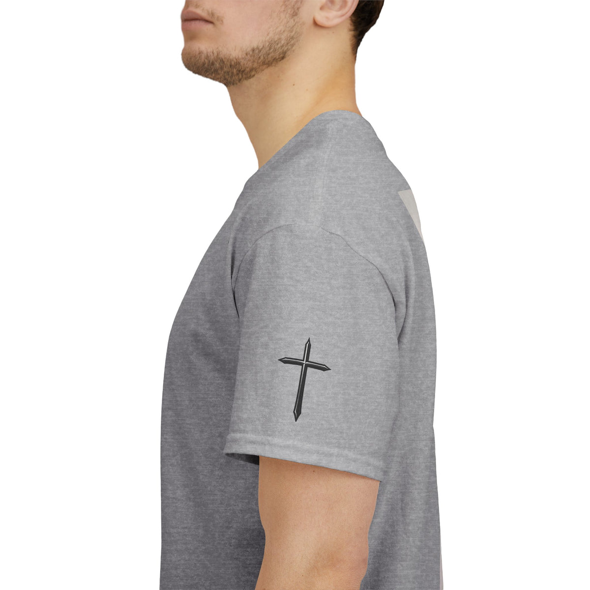 Christian Son & Heir T-Shirt — 'Adopted by Grace' Faith Tee with Jesus Prayer Design