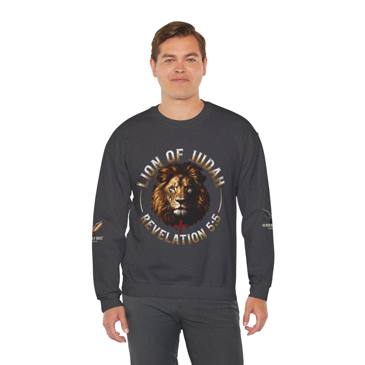 Lion of Judah Sweatshirt – "Revelation 5:5" Christian Crewneck