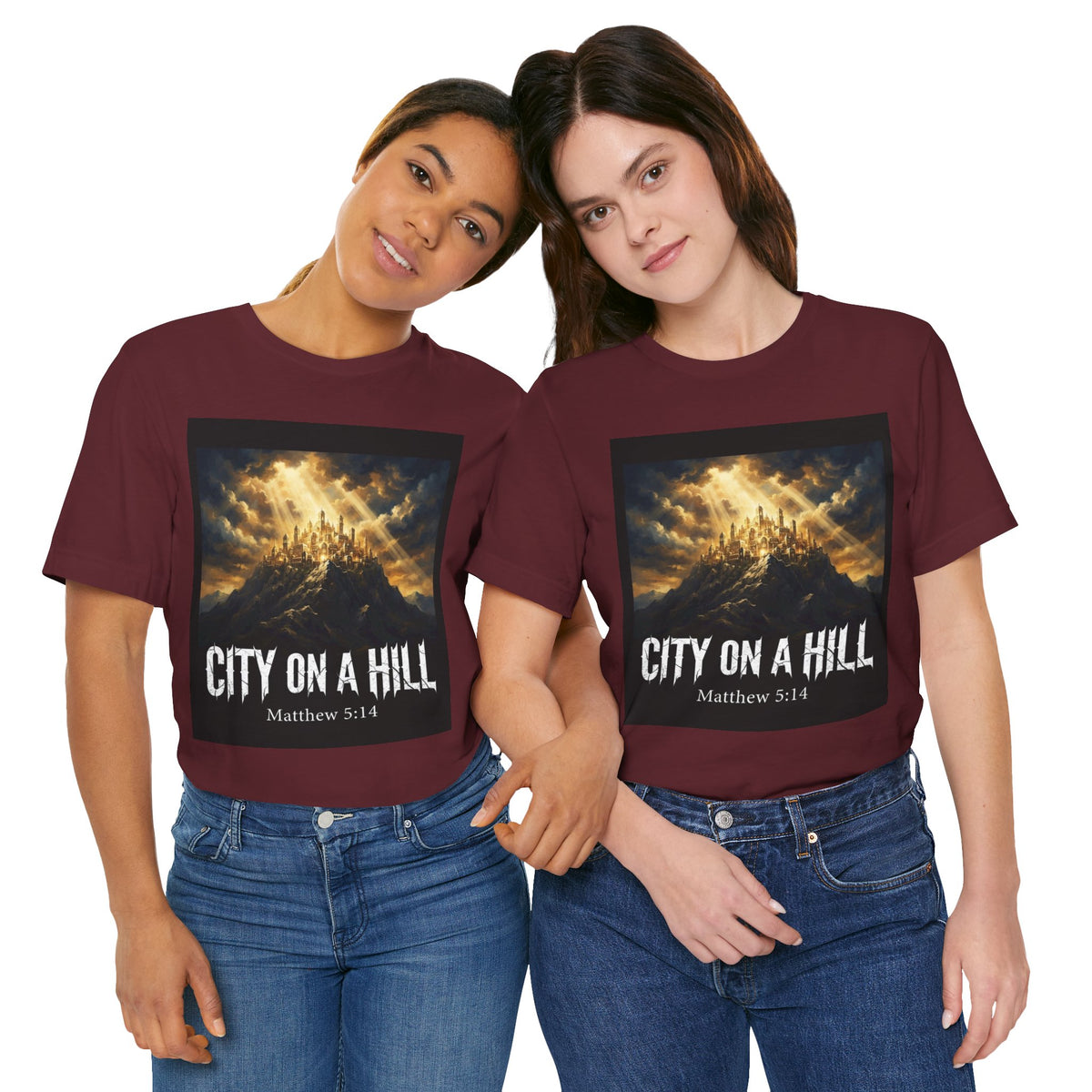 City on a Hill T-Shirt — Matthew 5:14 Christian Faith Tee