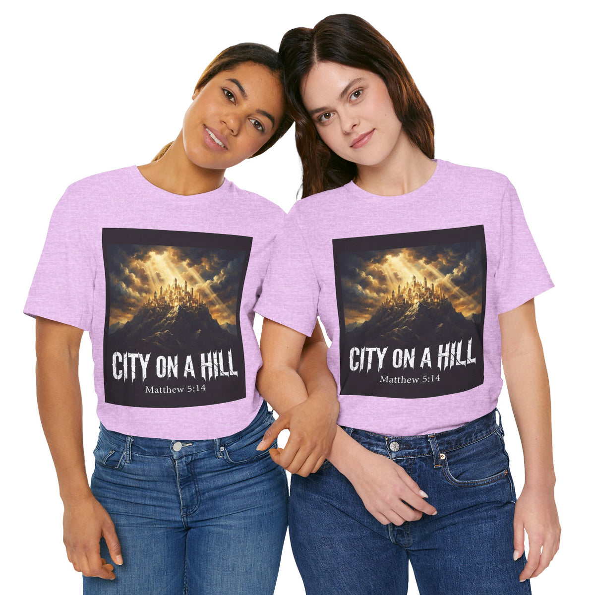 City on a Hill T-Shirt — Matthew 5:14 Christian Faith Tee