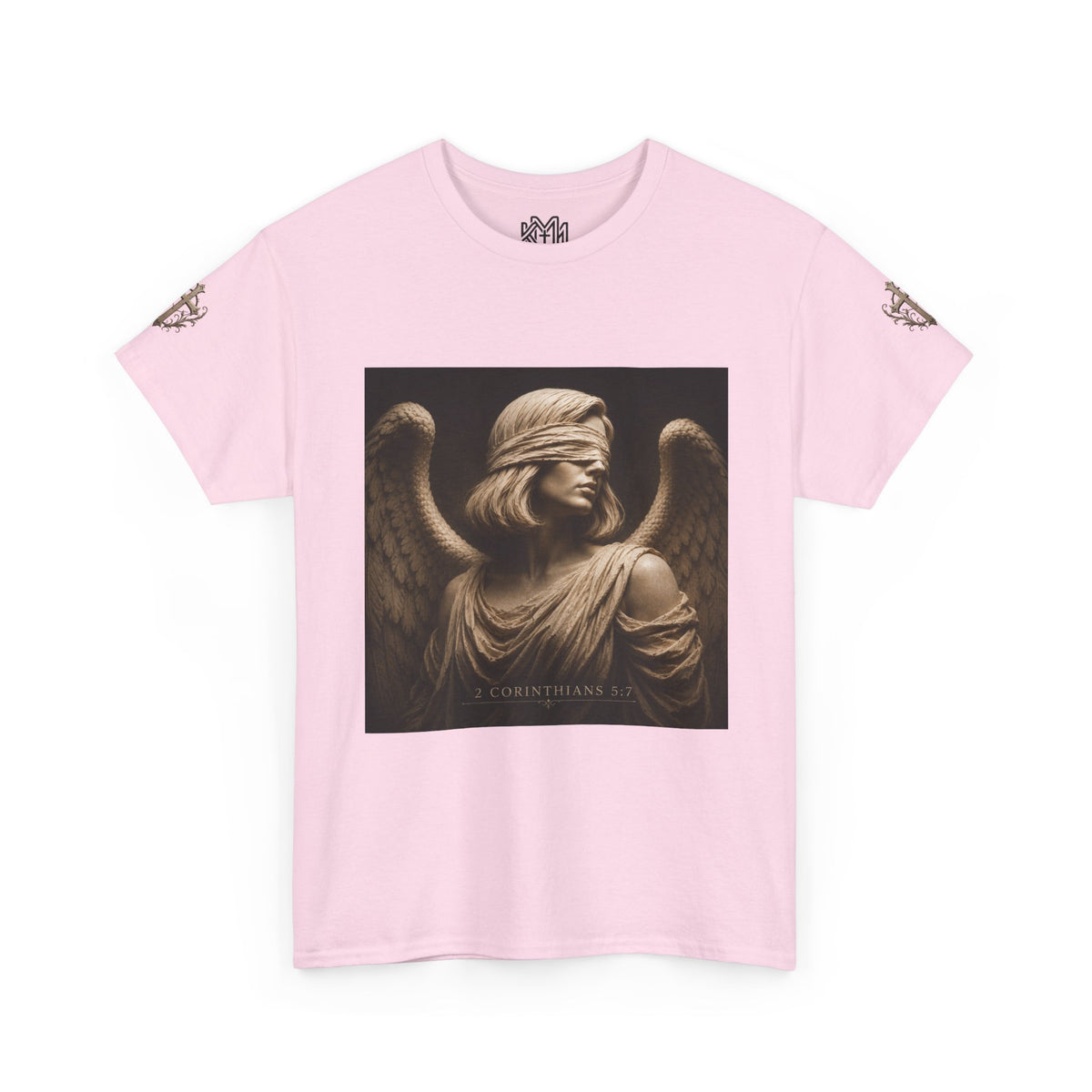 Angel Graphic Tee — "Walk by Faith, Not by Sight" Inspirational T‑Shirt