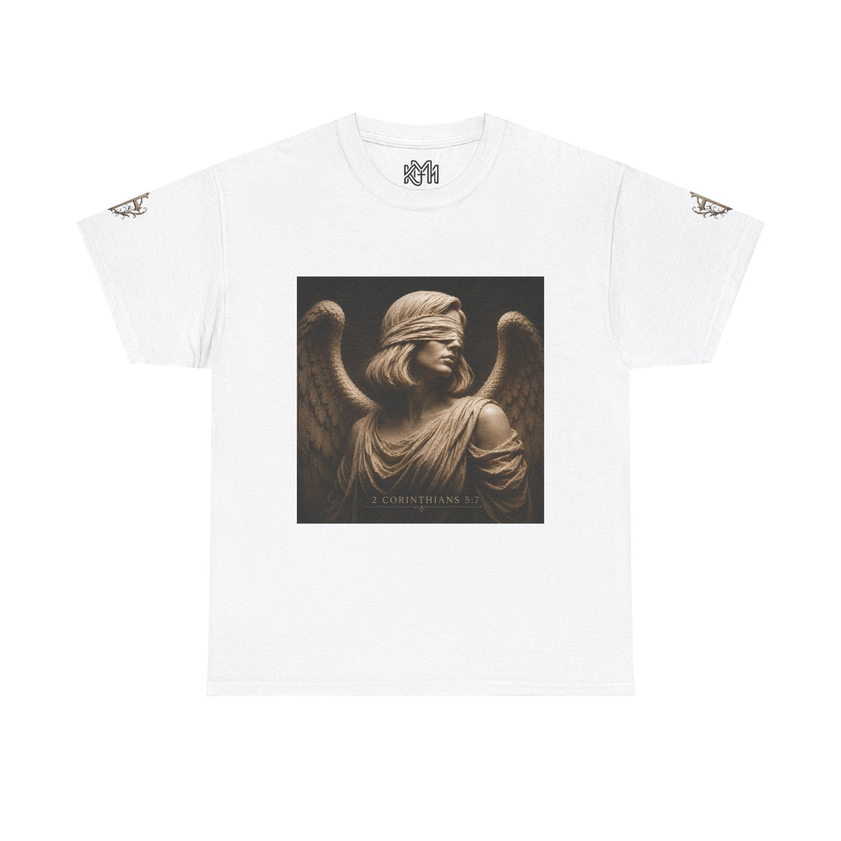 Angel Graphic Tee — "Walk by Faith, Not by Sight" Inspirational T‑Shirt