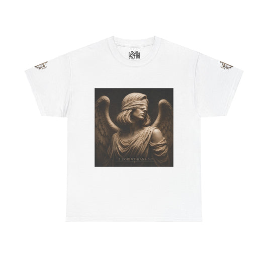 Angel Graphic Tee — "Walk by Faith, Not by Sight" Inspirational T‑Shirt