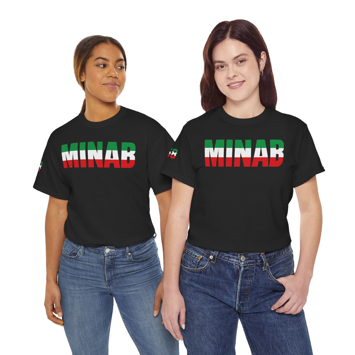 MINAB - Flag Graphic Tee — '168' Back Number Casual T‑Shirt
