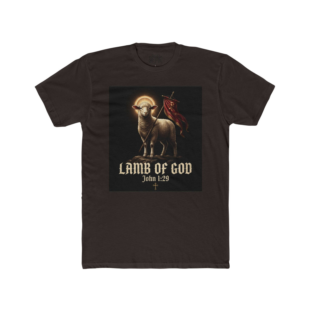Lamb of God Tee — 'John 1:29' Religious Christian T-Shirt with INRI Cross Back