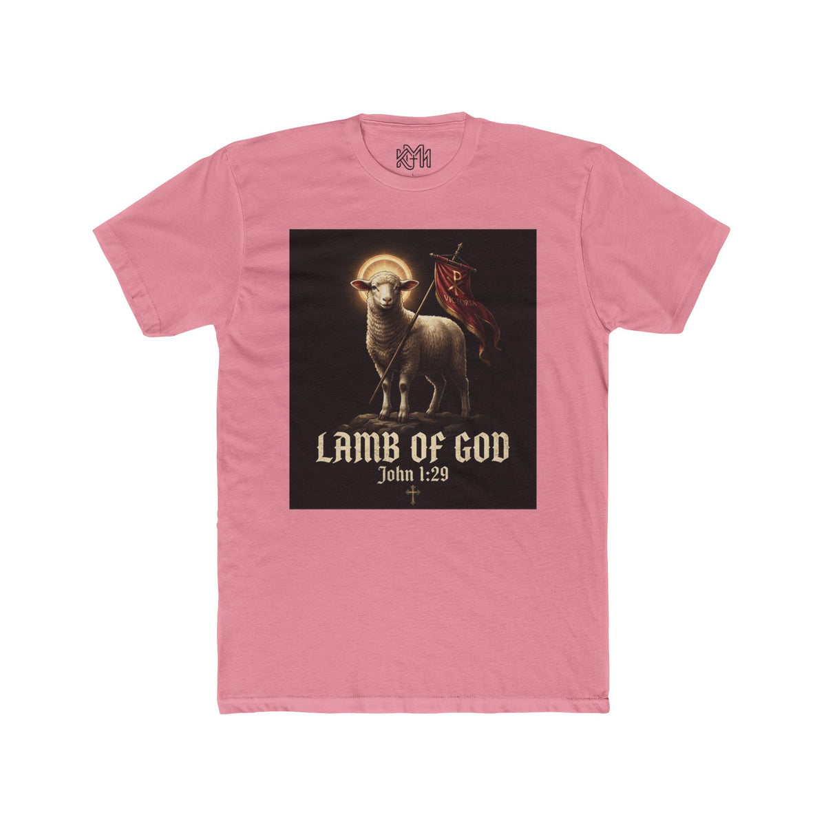 Lamb of God Tee — 'John 1:29' Religious Christian T-Shirt with INRI Cross Back