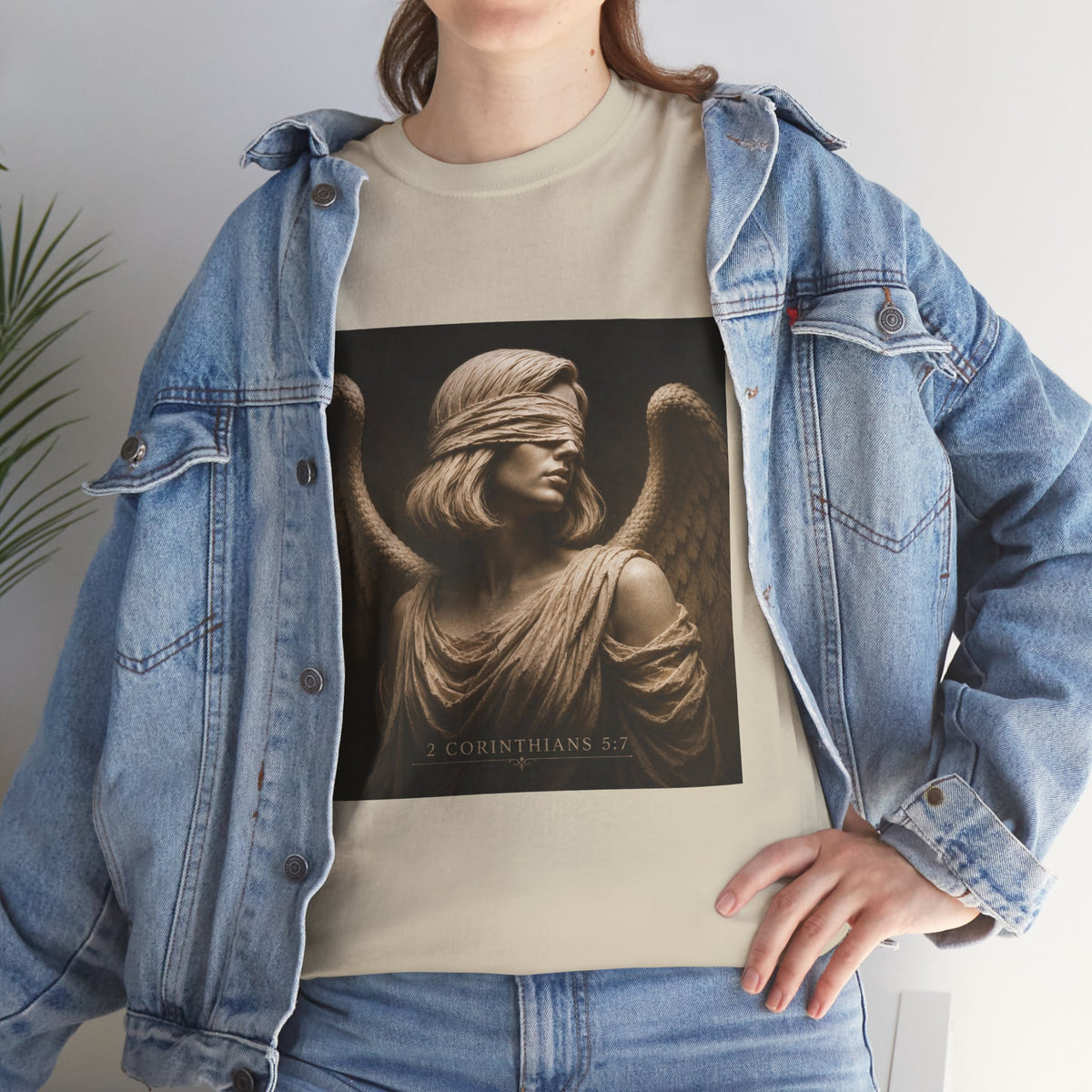 Angel Graphic Tee — "Walk by Faith, Not by Sight" Inspirational T‑Shirt