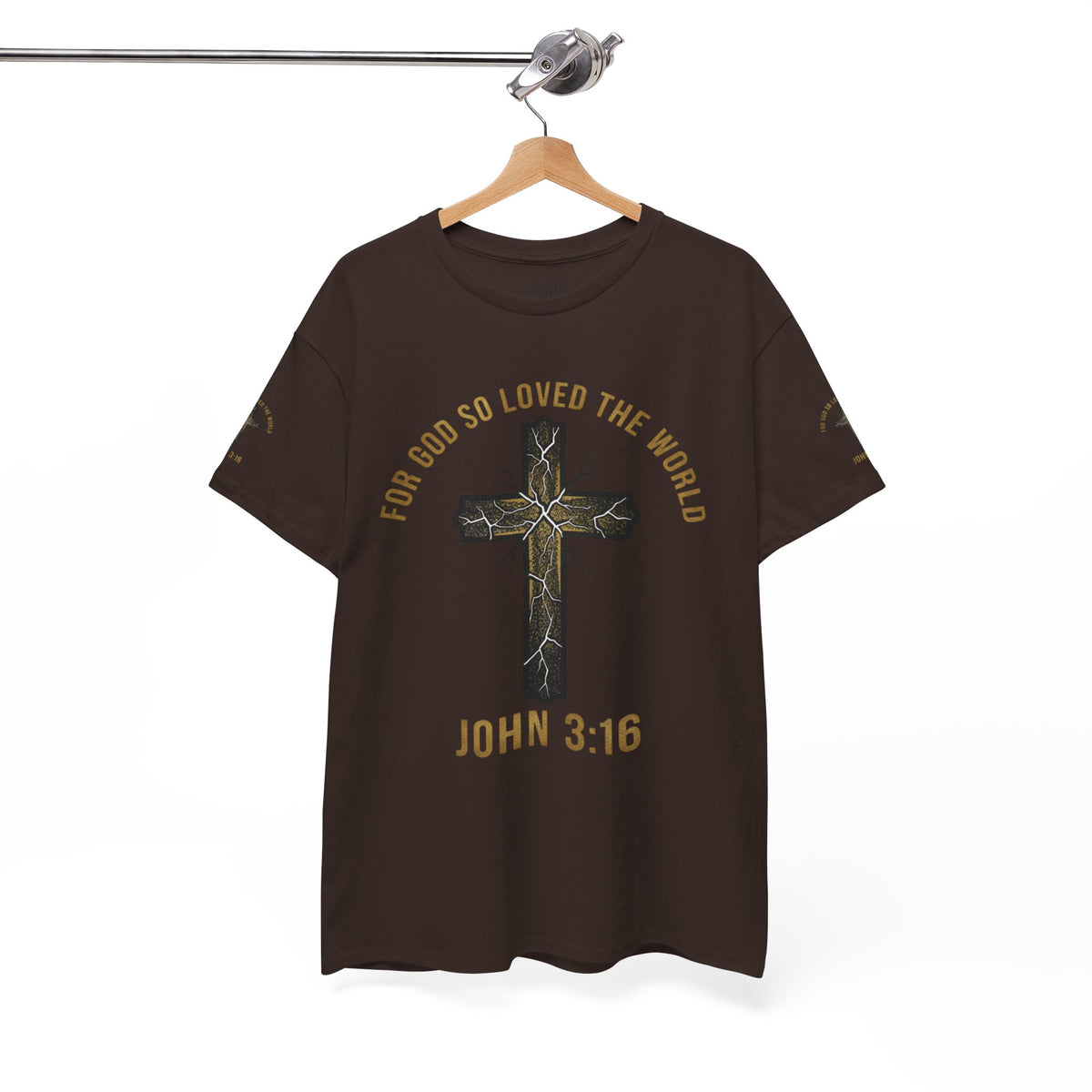 John 3:16 Cross T-Shirt — "For God So Loved the World" Christian Tee