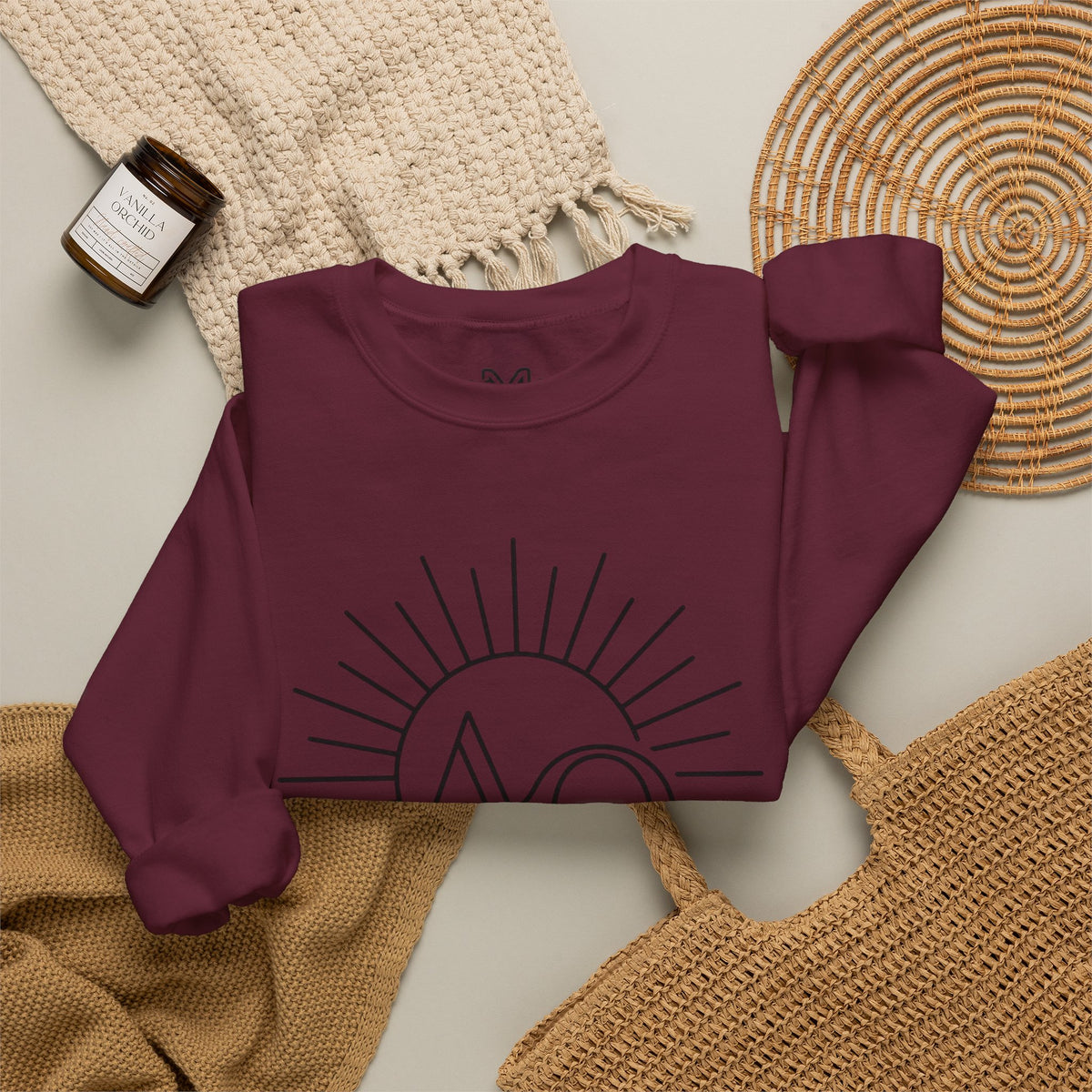 Alpha & Omega Crewneck Sweatshirt — Revelation 22:13 Christian Graphic Pullover