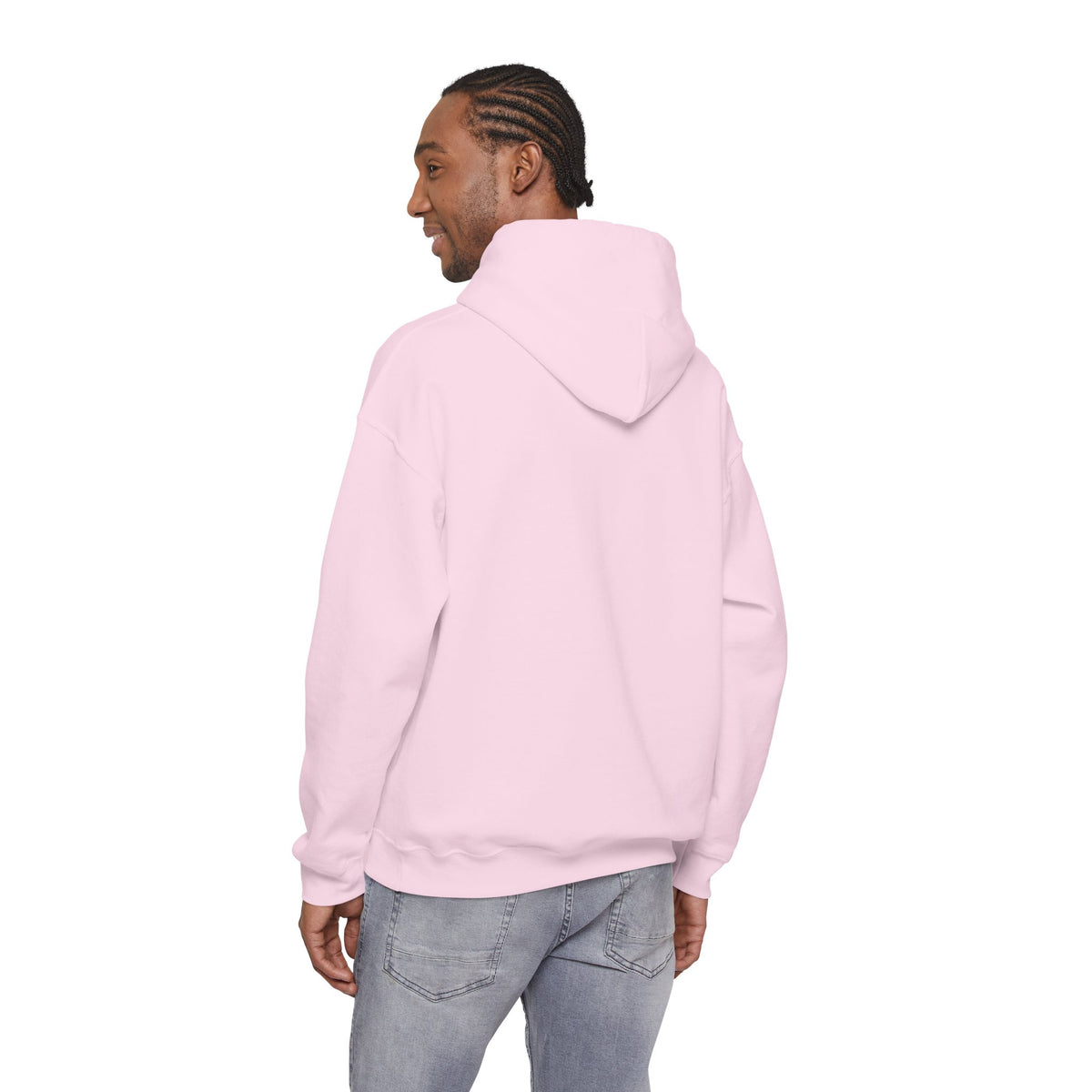 Christian Cross Hoodie - "He Renewed Me" Word Cloud Faith Sweatshirt
