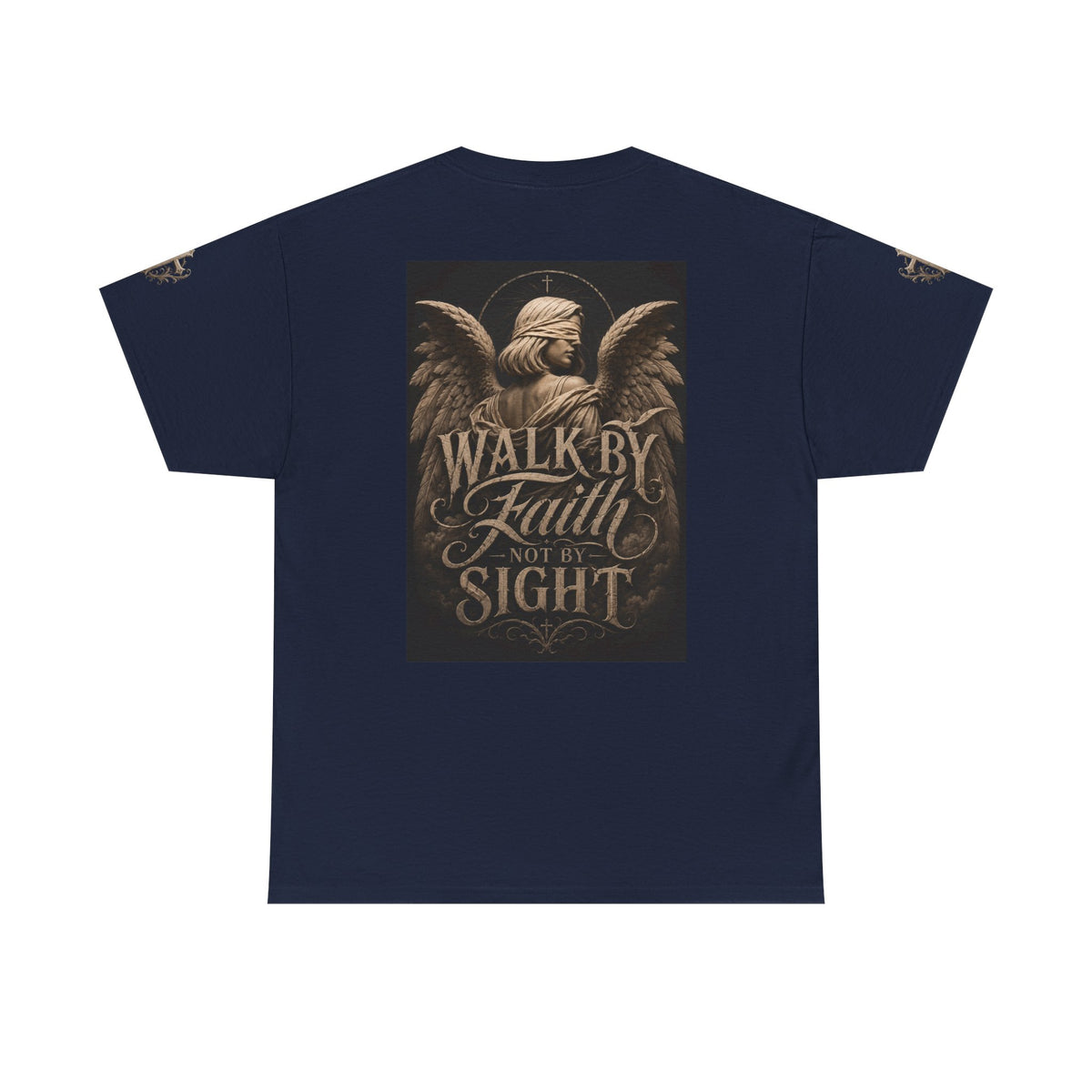 Angel Graphic Tee — "Walk by Faith, Not by Sight" Inspirational T‑Shirt