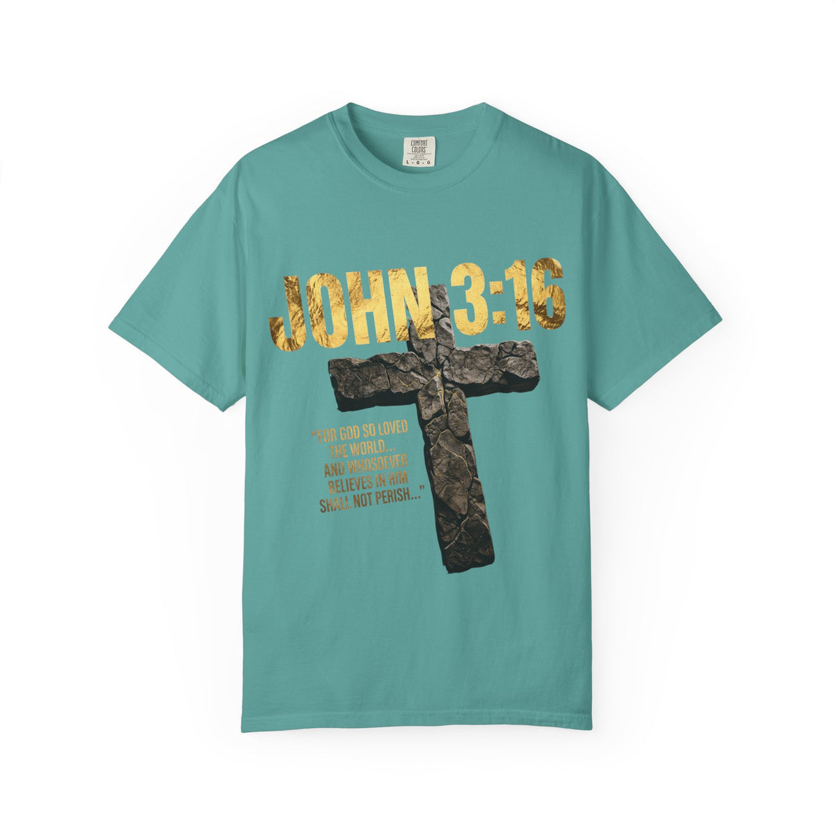 John 3:16 Cross T-Shirt — Christian Faith Scripture Tee