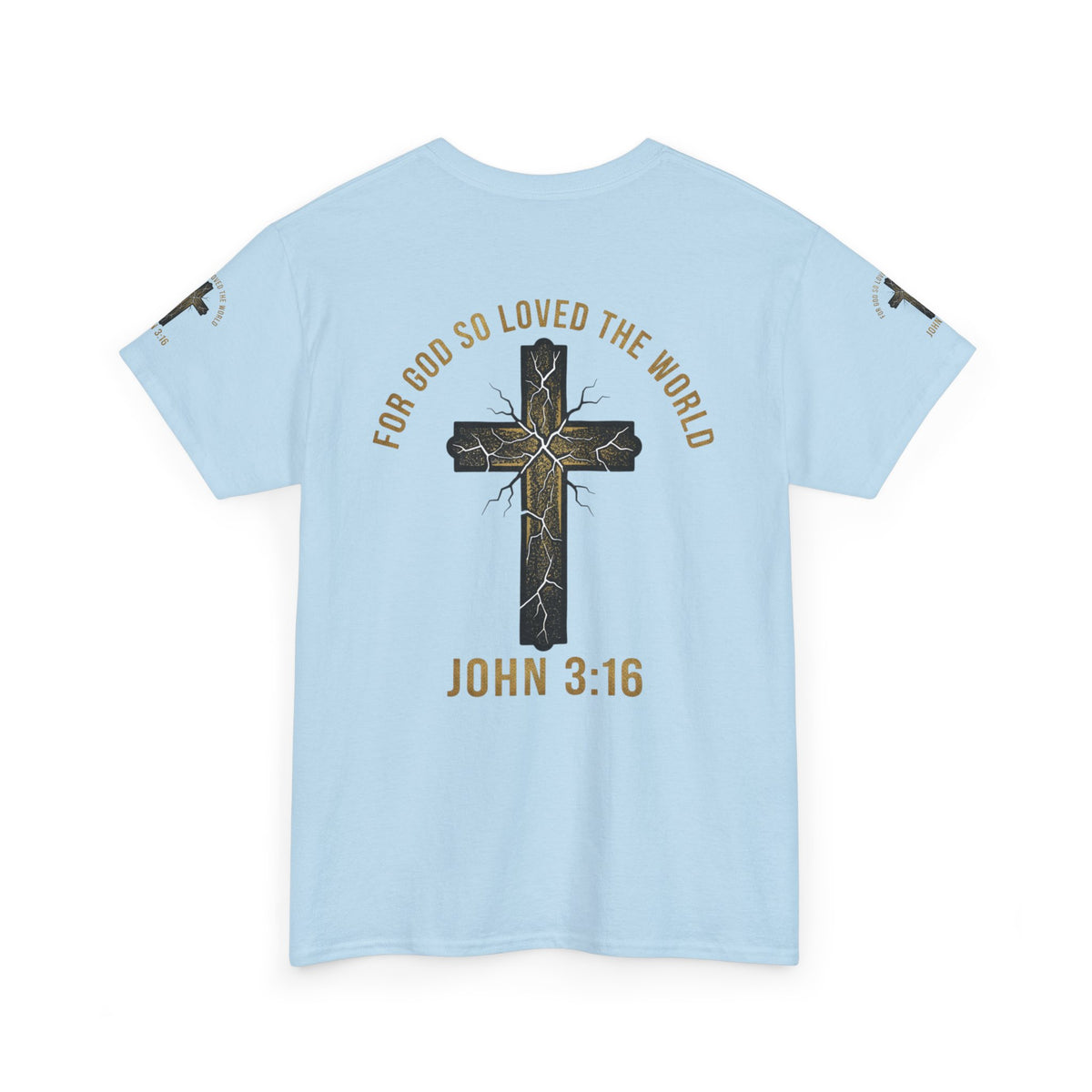 John 3:16 Cross T-Shirt — "For God So Loved the World" Christian Tee