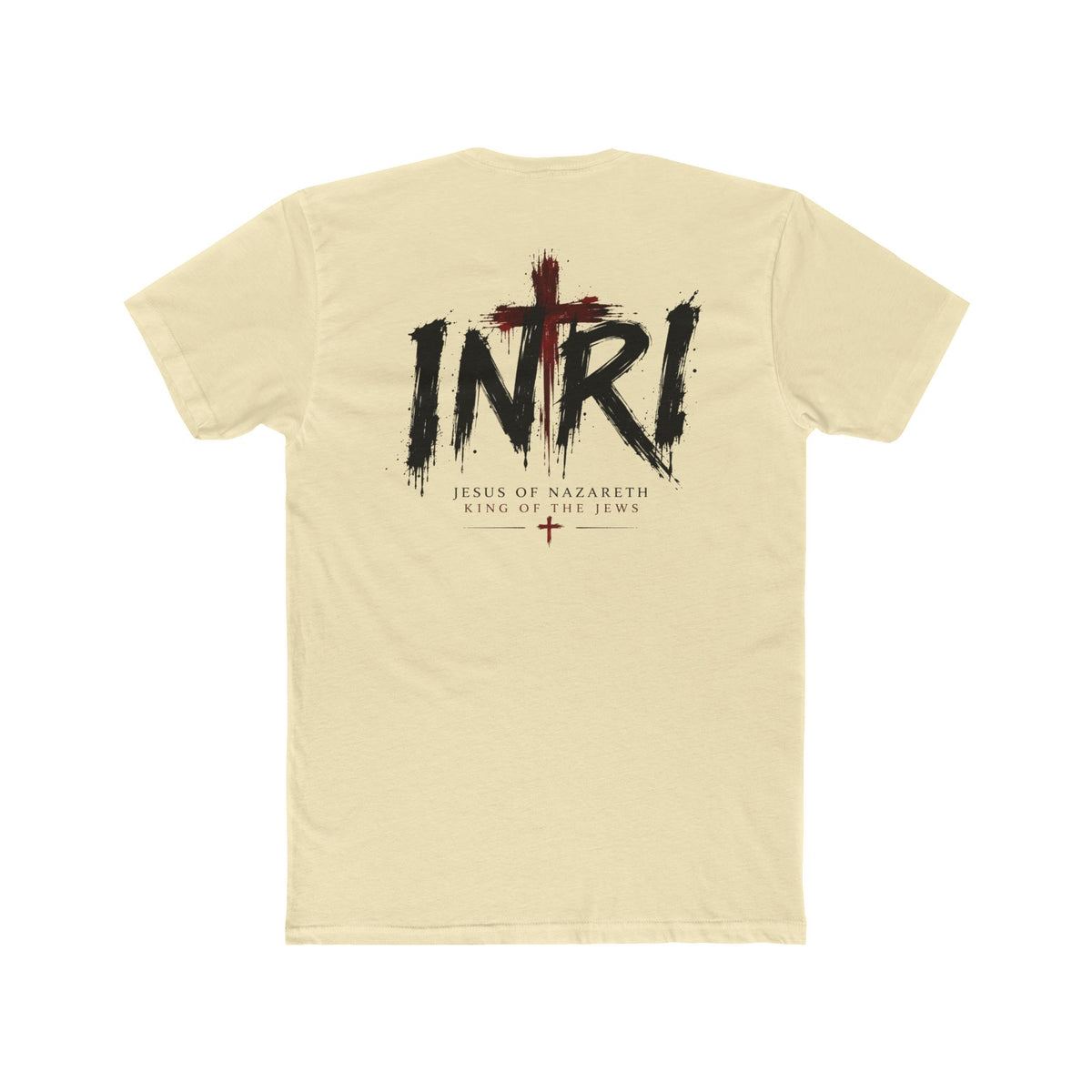 Lamb of God Tee — 'John 1:29' Religious Christian T-Shirt with INRI Cross Back