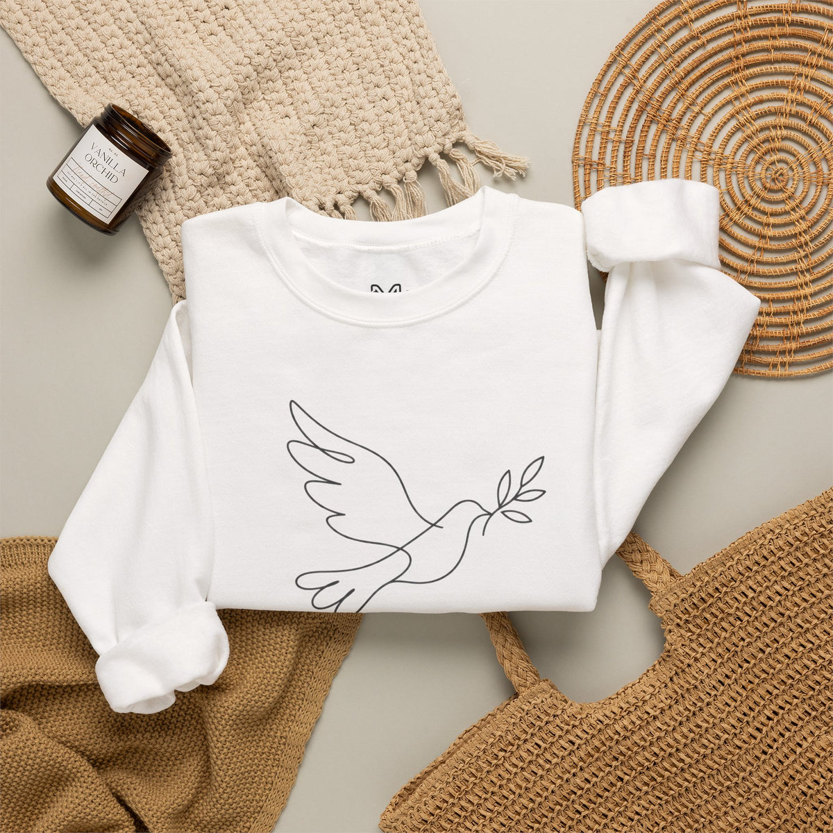 Peace I Leave Crewneck Sweatshirt — Dove & John 14:27 Inspirational Sweatshirt