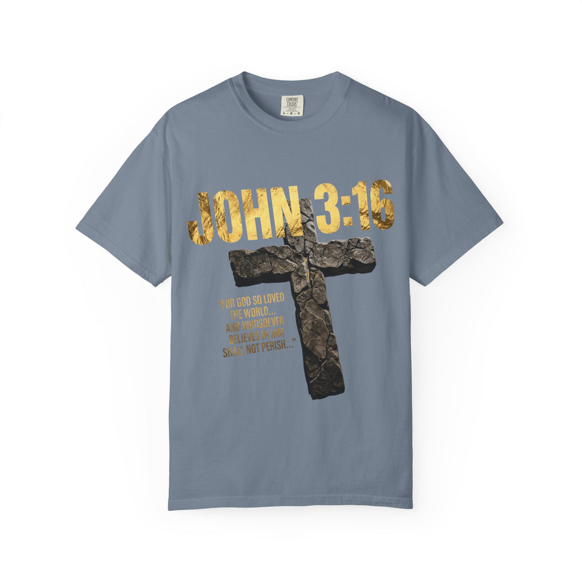 John 3:16 Cross T-Shirt — Christian Faith Scripture Tee