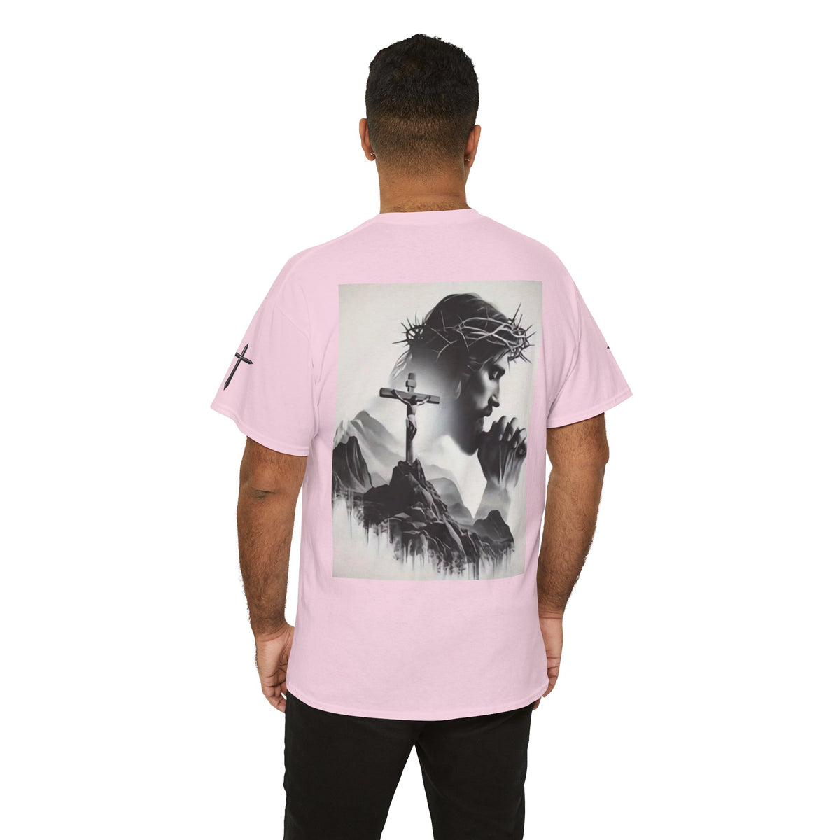 Christian Son & Heir T-Shirt — 'Adopted by Grace' Faith Tee with Jesus Prayer Design
