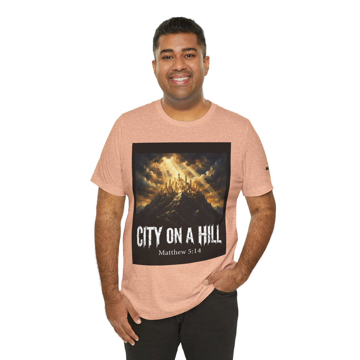 City on a Hill T-Shirt — Matthew 5:14 Christian Faith Tee