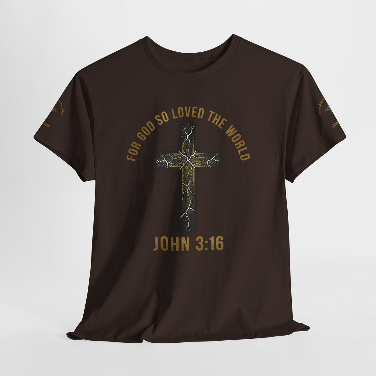 John 3:16 Cross T-Shirt — "For God So Loved the World" Christian Tee