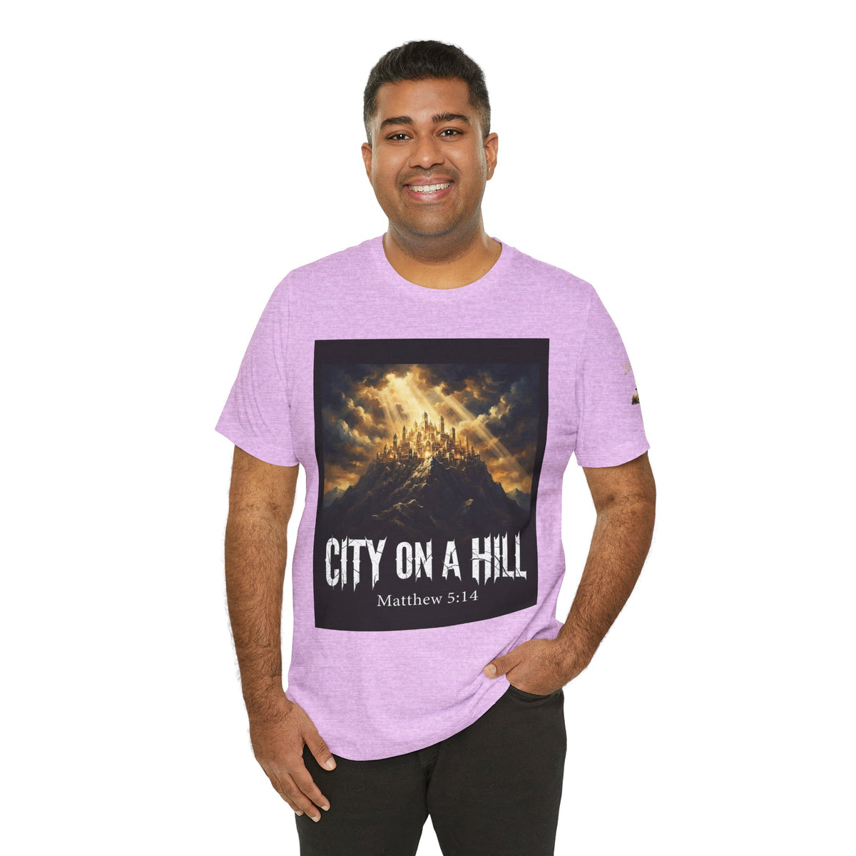 City on a Hill T-Shirt — Matthew 5:14 Christian Faith Tee