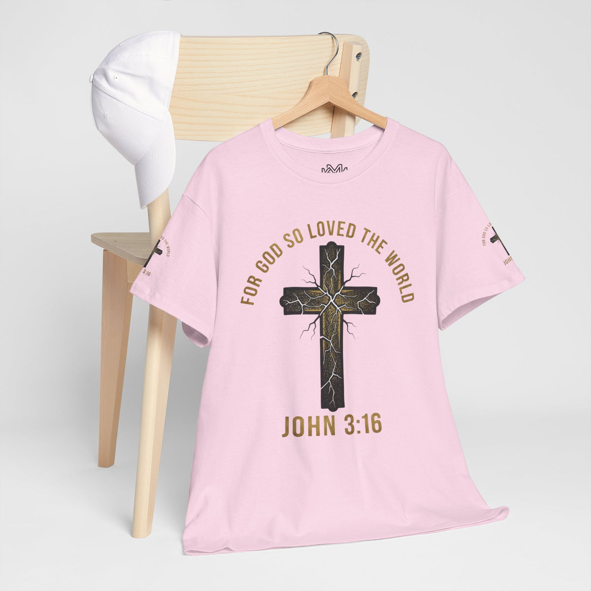 John 3:16 Cross T-Shirt — "For God So Loved the World" Christian Tee