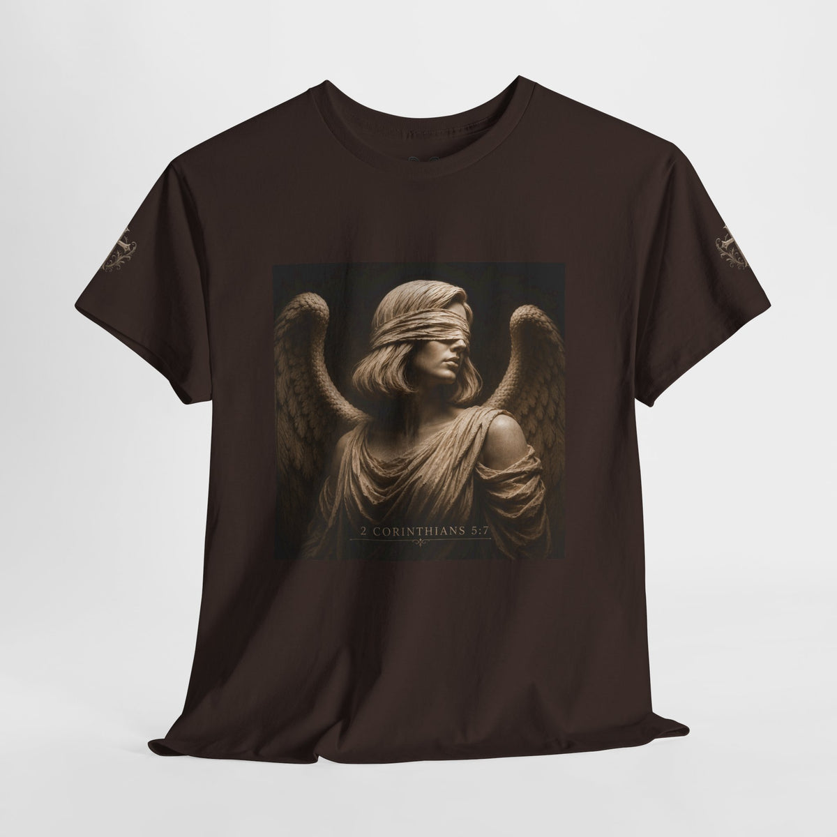 Angel Graphic Tee — "Walk by Faith, Not by Sight" Inspirational T‑Shirt
