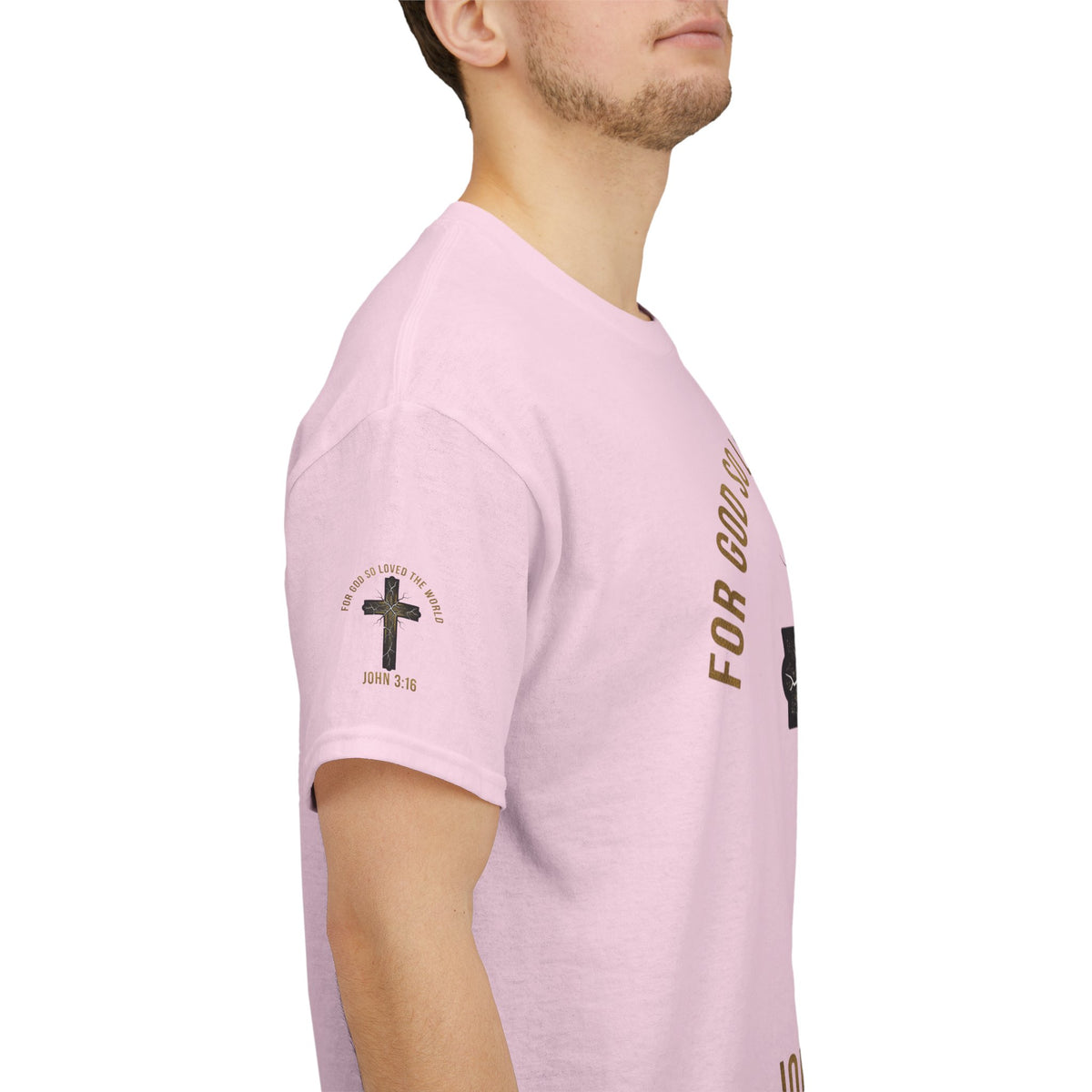 John 3:16 Cross T-Shirt — "For God So Loved the World" Christian Tee