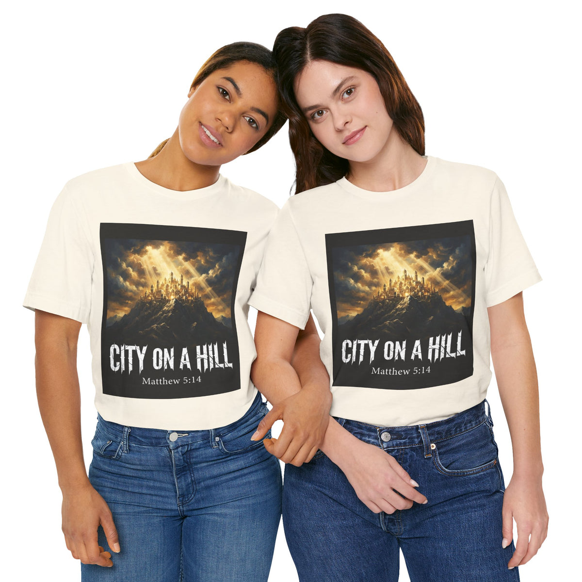City on a Hill T-Shirt — Matthew 5:14 Christian Faith Tee