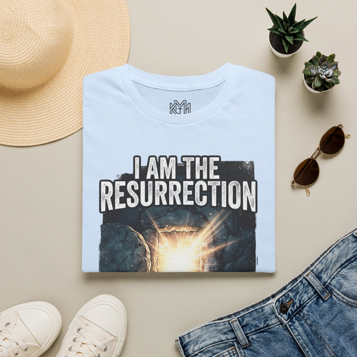 I Am The Resurrection T-Shirt — John 11:25 Christian Easter Tee