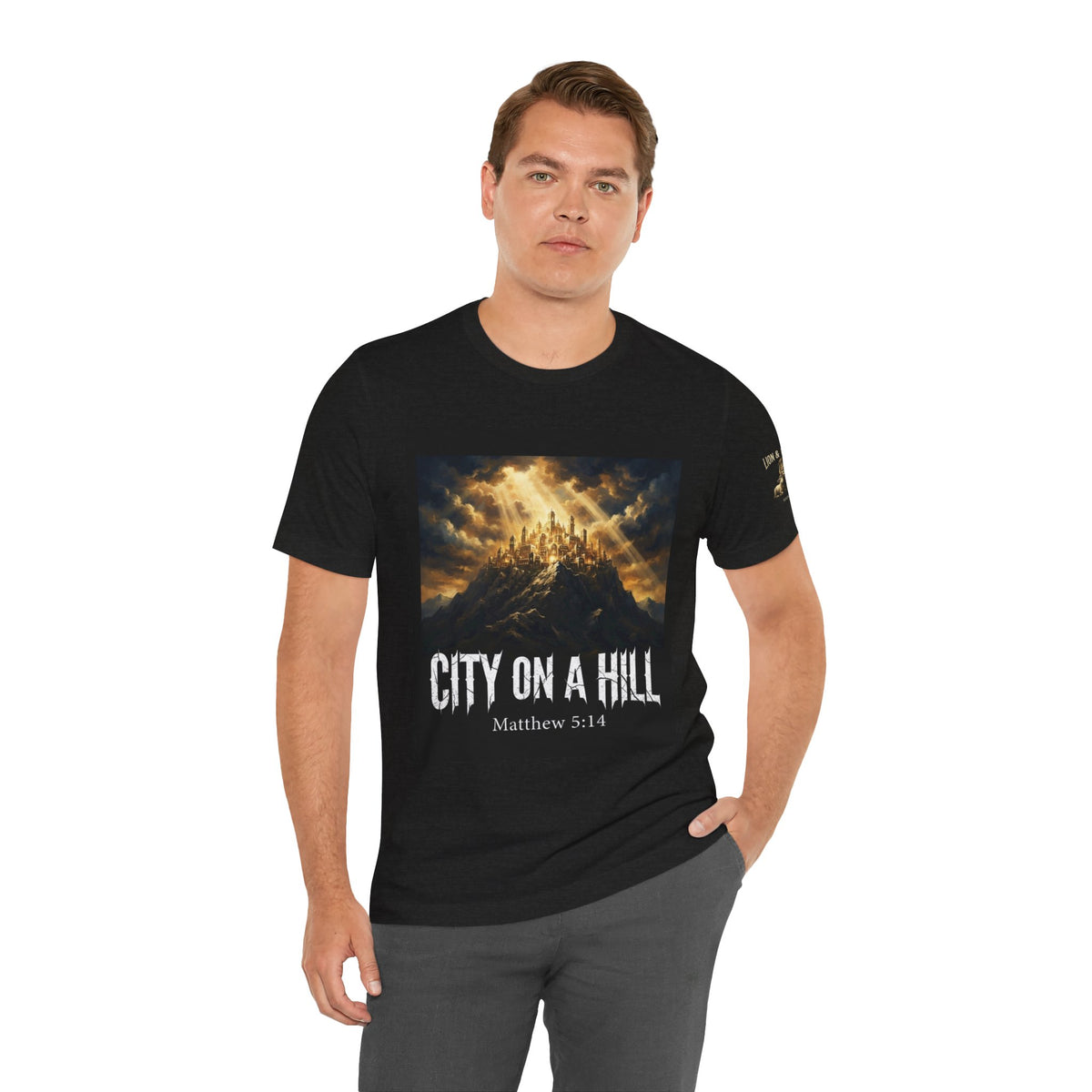 City on a Hill T-Shirt — Matthew 5:14 Christian Faith Tee