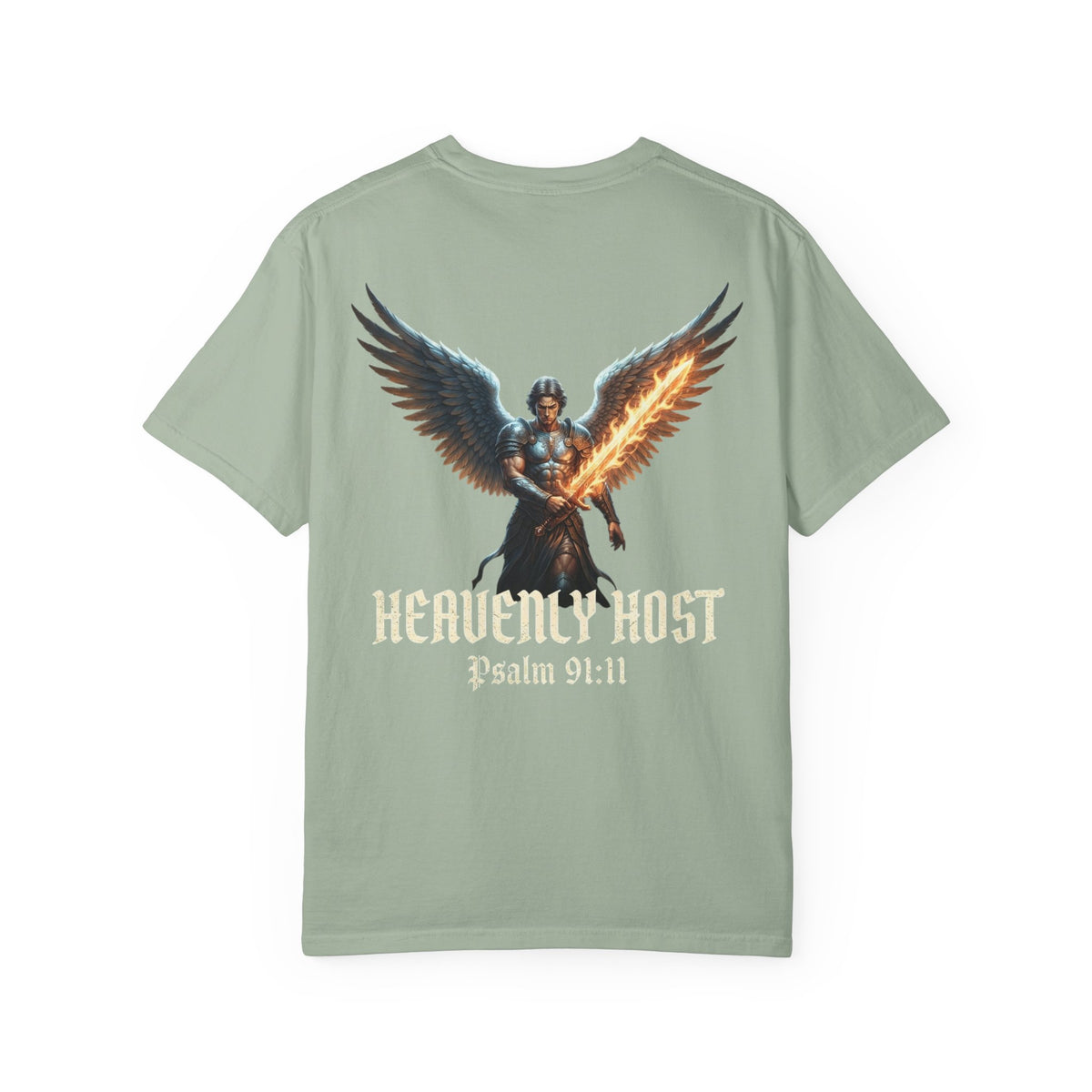 Angel Gateway T-Shirt — Fiery Winged Guardian Graphic Tee