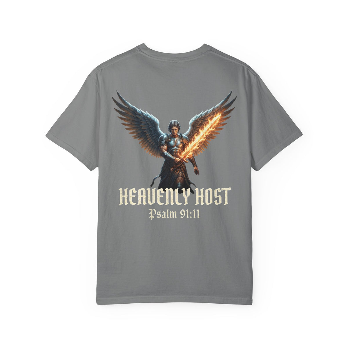 Angel Gateway T-Shirt — Fiery Winged Guardian Graphic Tee