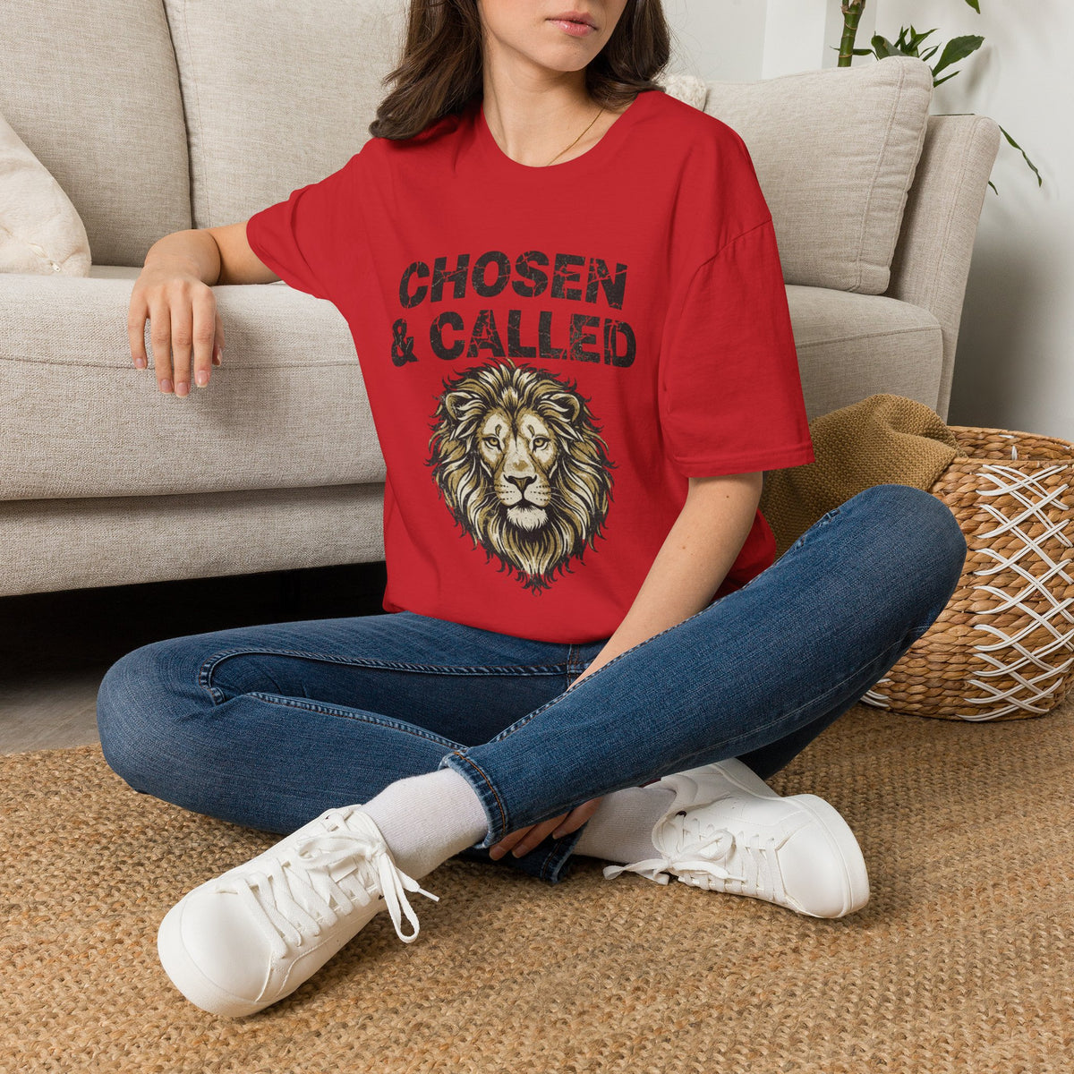Chosen & Called Lion T-Shirt — Inspirational Christian Faith Tee