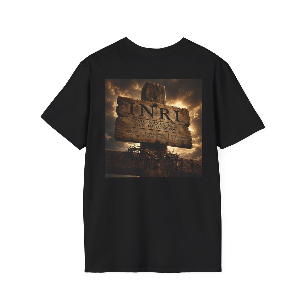Fiery Cross Christian T-Shirt — Glowing Resurrection Design