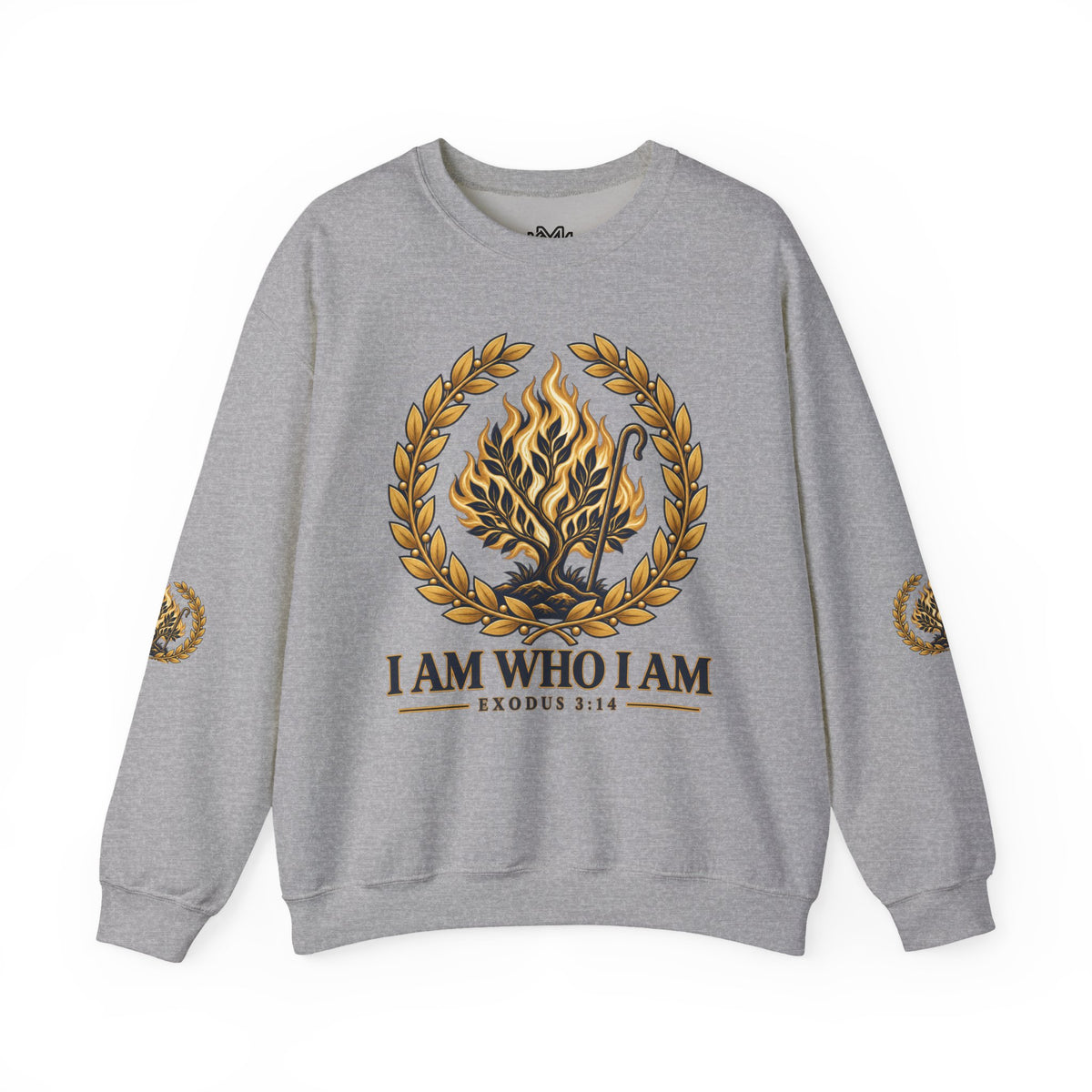 Crewneck Sweatshirt — "I Am Who I Am" Exodus 3:14 Inspirational Pullover