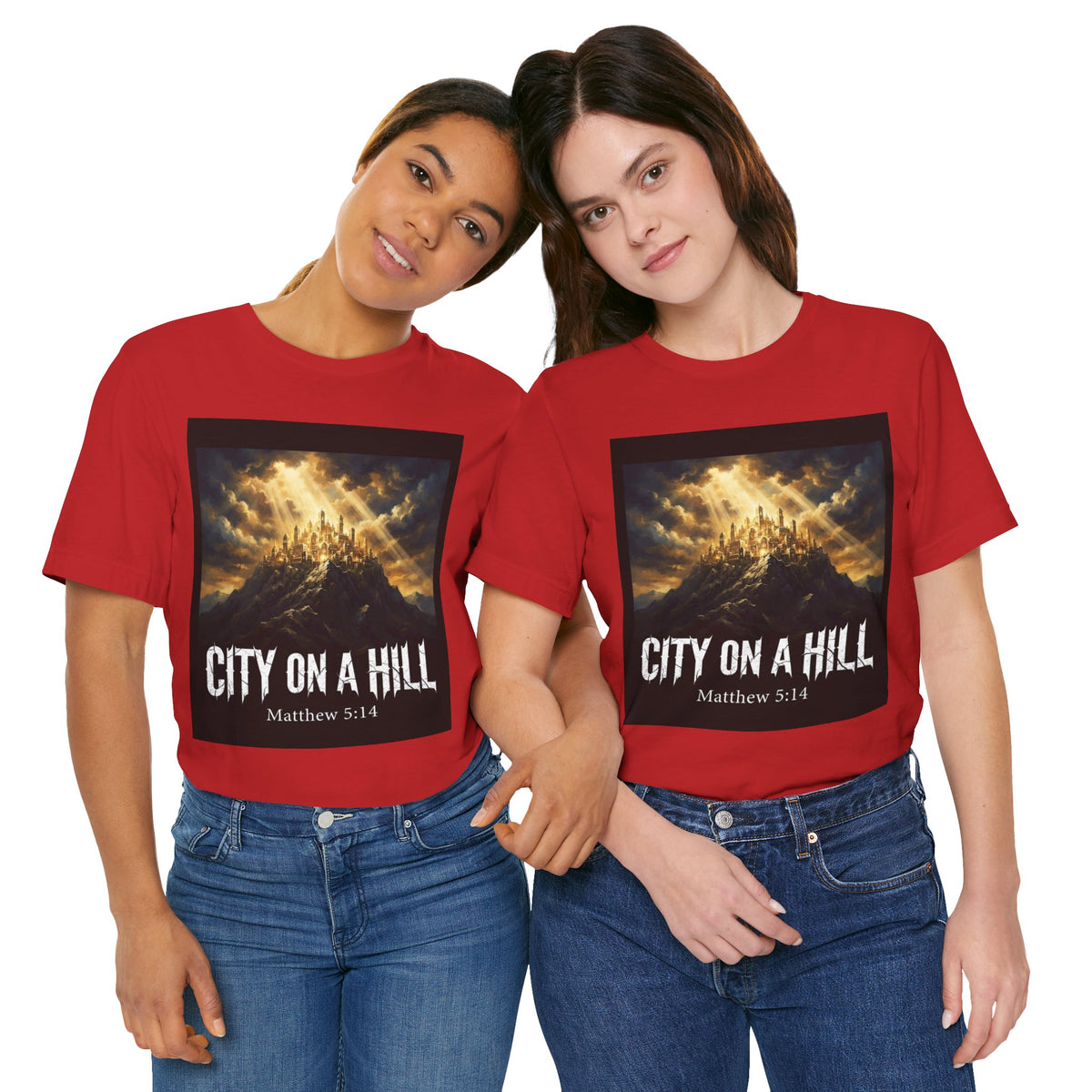 City on a Hill T-Shirt — Matthew 5:14 Christian Faith Tee
