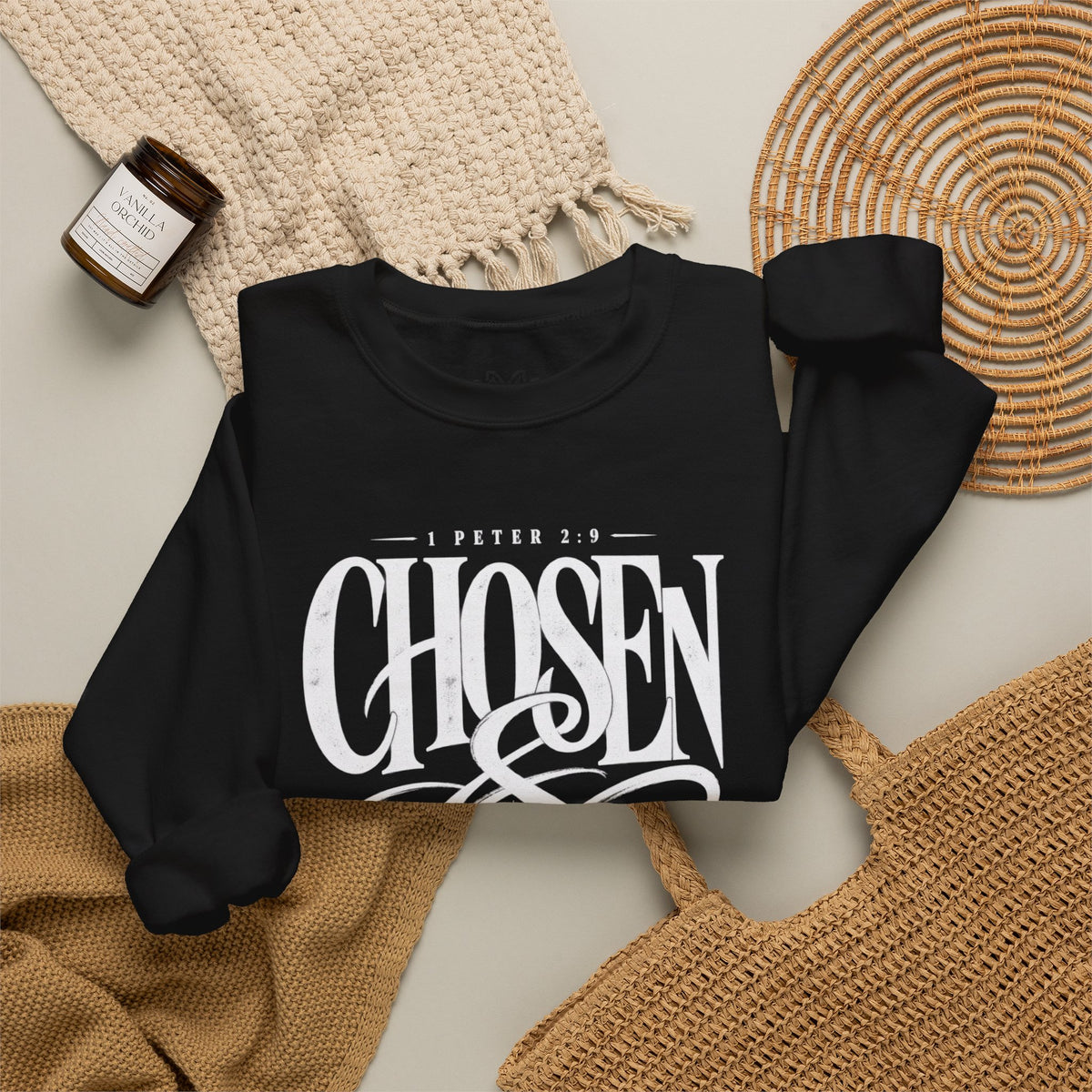 Chosen & Called Crewneck Sweatshirt — Christian Faith Apparel, 'A Royal Priesthood' Gospel Pullover