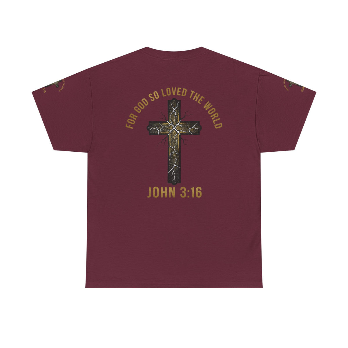John 3:16 Cross T-Shirt — "For God So Loved the World" Christian Tee