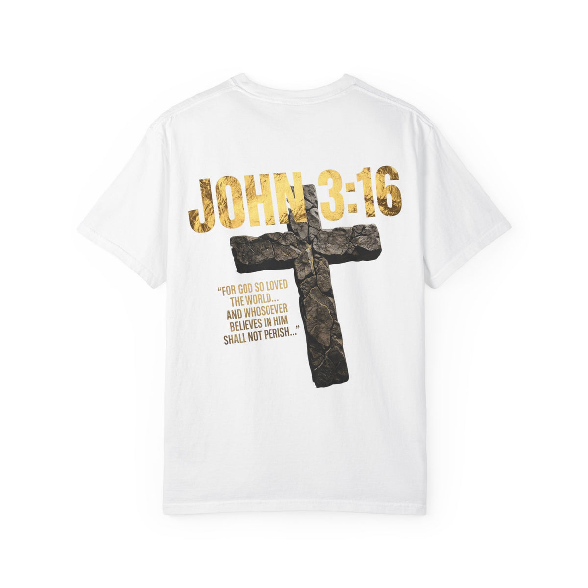 John 3:16 Cross T-Shirt — Christian Faith Scripture Tee