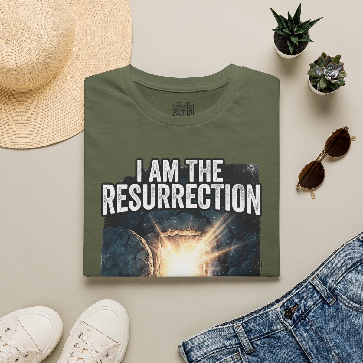I Am The Resurrection T-Shirt — John 11:25 Christian Easter Tee