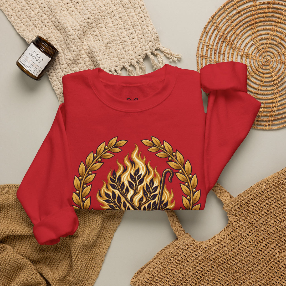 Crewneck Sweatshirt — "I Am Who I Am" Exodus 3:14 Inspirational Pullover